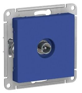 Розетка телевизионная проходная TV AtlasDesign 4дБ механизм аквамарин SE ATN001192