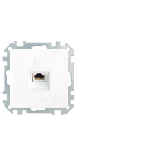 Розетка компьютерная скрытой установки (полимерный суппорт) РК18-007