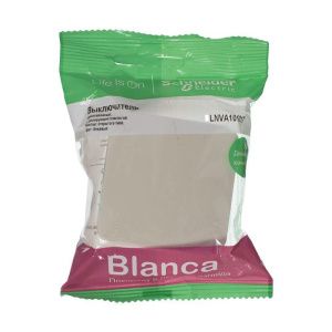 Выключатель 1-кл. ОП Blanca 10А IP20 (сх. 1) 250В с изолир. пластиной беж. SE BLNVA101017 520093