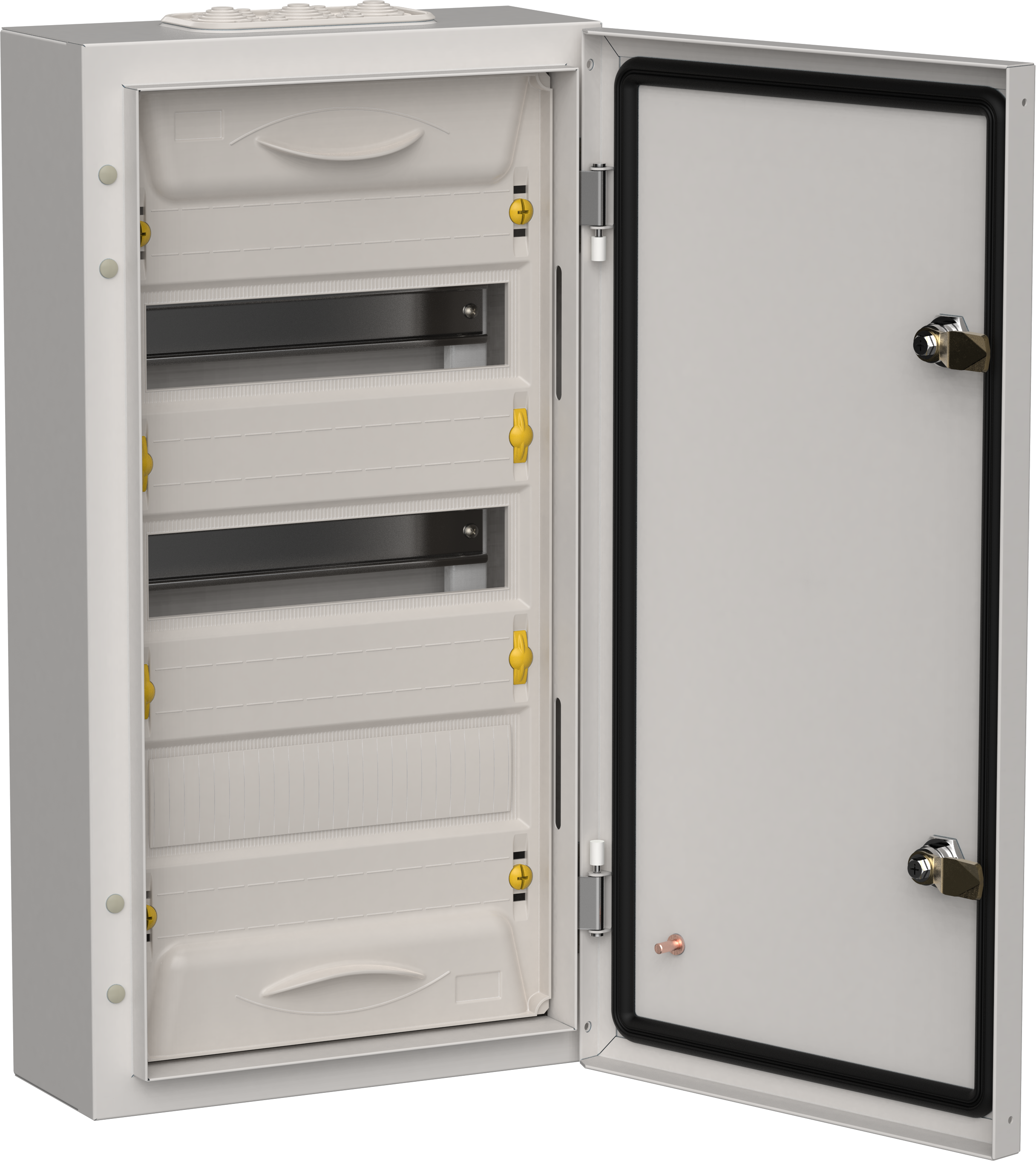 TITAN 5 Корпус металлический ЩРн-36 (1х36) 585х310х140мм IP54 серый (одна дверь) IEK TI5-50-N-036-54-7035