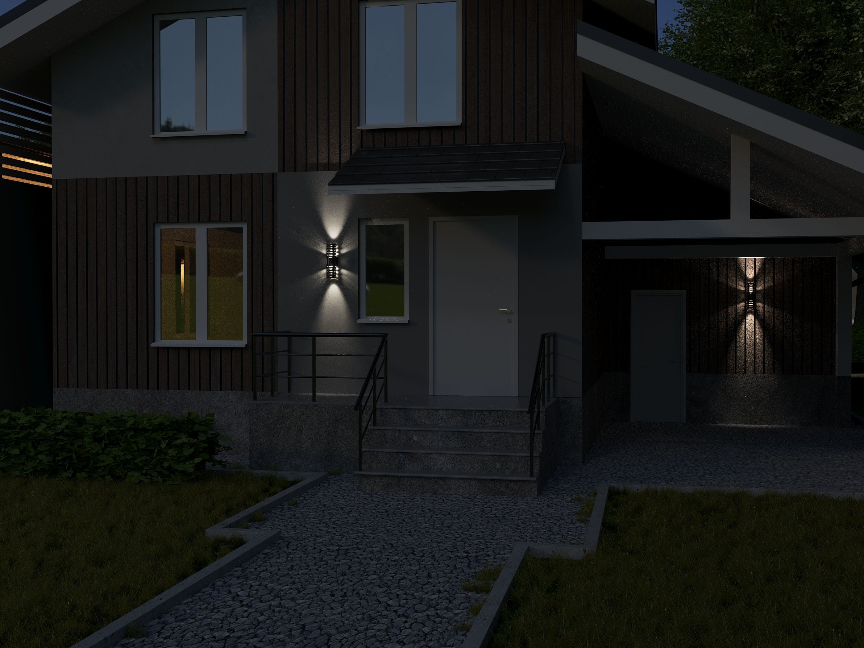 LIGHTING Светильник уличный светодиодный 5102 настенный 10Вт 4000К IP54 черный IEK - Фото 3