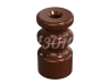 Изолятор фарфоровый двойной для наружного монтажа витой электропроводки, цвет -коричневый,  (20 шт/у GE70225-04