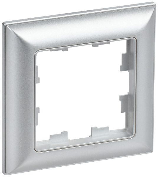 BRITE Рамка 1-местная РУ-1-Бр алюминий/алюминий IEK BR-M12-12-K47