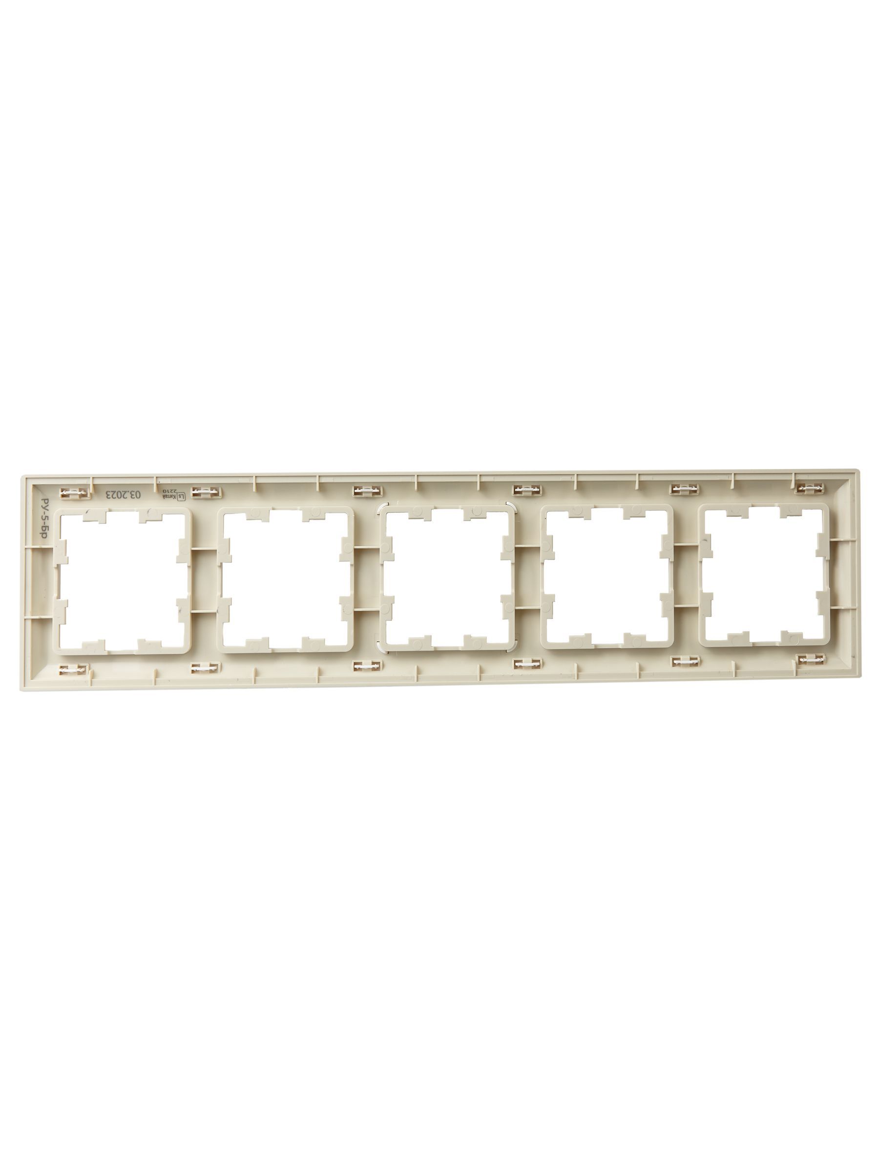 BRITE Рамка 5-местная РУ-5-Бр бежевый/жемчужный IEK - Фото 5