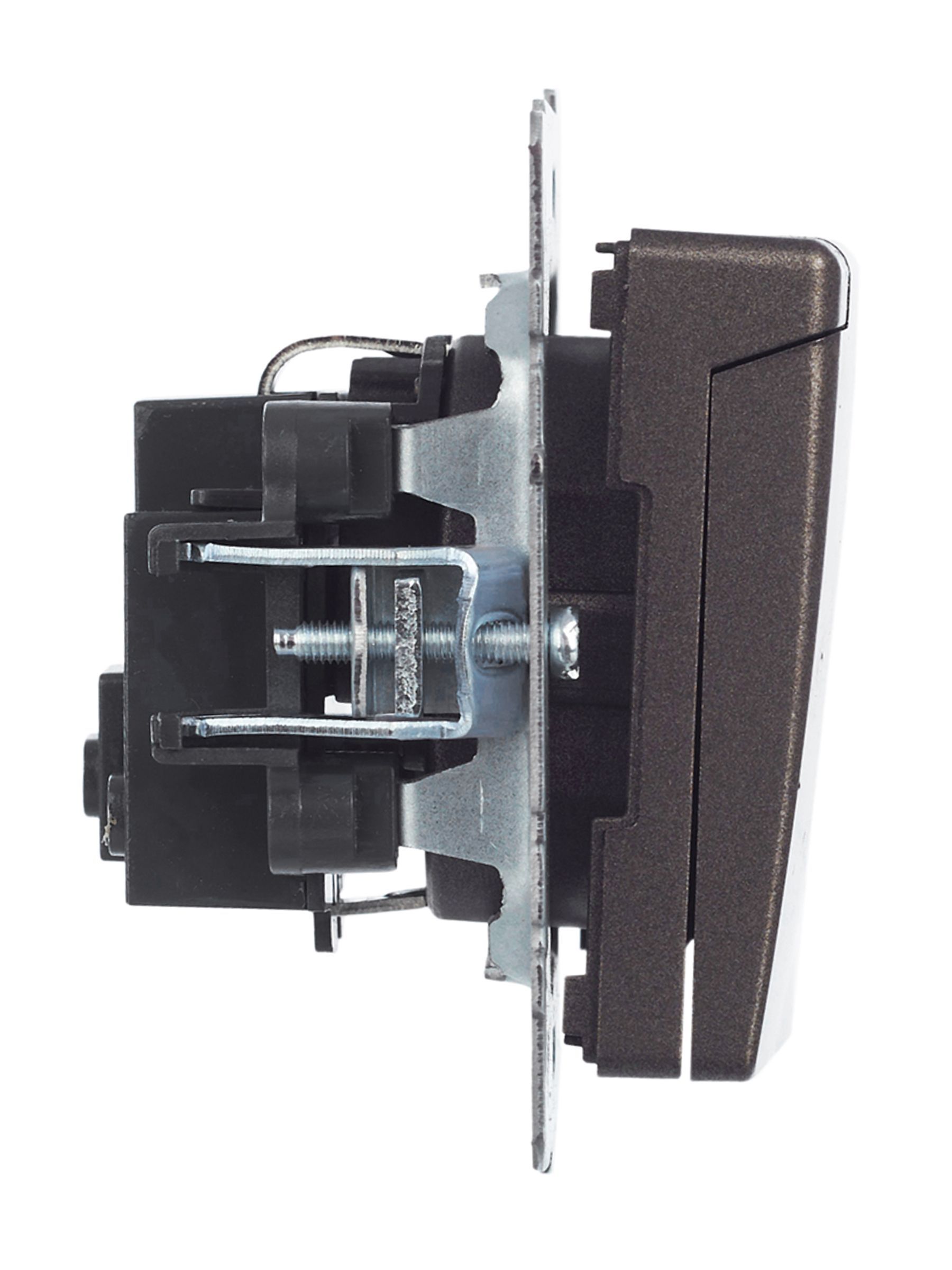 BRITE Розетка 1-местная с заземлением с защитными шторками и крышкой 16А IP20 РСбш10-3-БрТБ темная бронза IEK - Фото 9