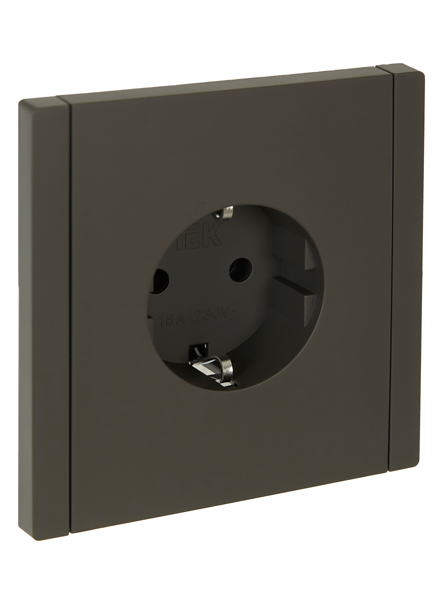 FORTE&PIANO Розетка 1-местная с заземлением без защитных шторок винтовое крепление 16А FP316 серый IEK FP-R11-16-K03