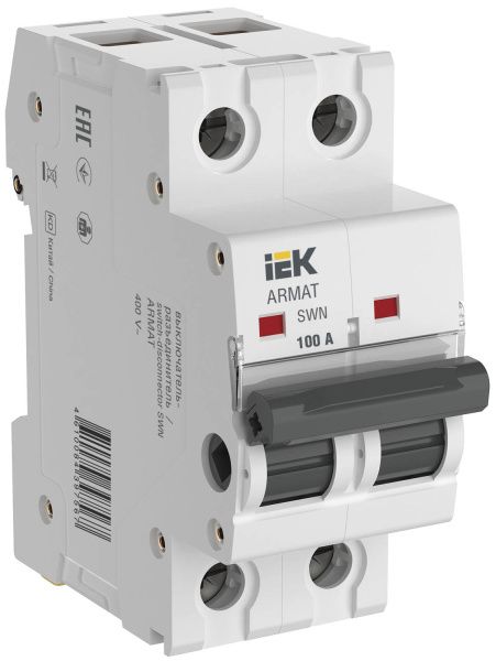 ARMAT Выключатель-разъединитель SWN 2P 100А IEK AR-SWN-2-100