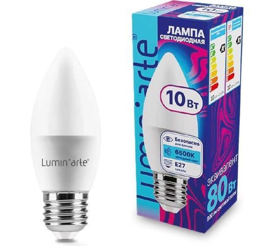 Светодиодная лампа Luminarte LSTD-C37-10W6KE27 10Вт 6500K E27 LSTD-C37-10W6KE27