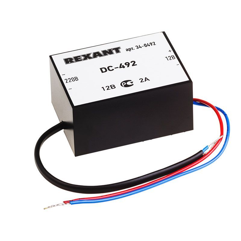 Блок питания стабилизированный 12В, 2А, внутренняя установка  DC-492 34-0492
