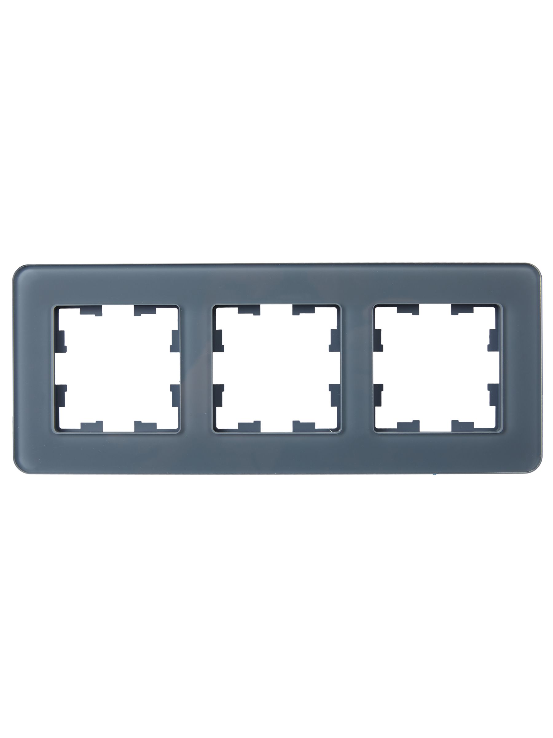 BRITE Рамка 3-местная РУ-3-2-Бр стекло графит RE IEK - Фото 6