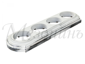 Рамка  четырехместная "Элегант" , цвет - белый прованс, ТМ "МезонинЪ" GE70704-37 GE70704-37