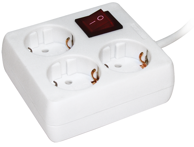 Удлинитель У-С03К 3 места с заземлением 3м 3х1мм2 16А/250 IEK WYP30-16-03-03-ZK-N