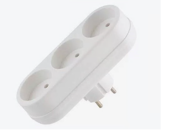 Сетевой разветвитель 3 гн. б/з, 6A, 3L белый, в индивидуальной упаковке 3L бел. И.У.
