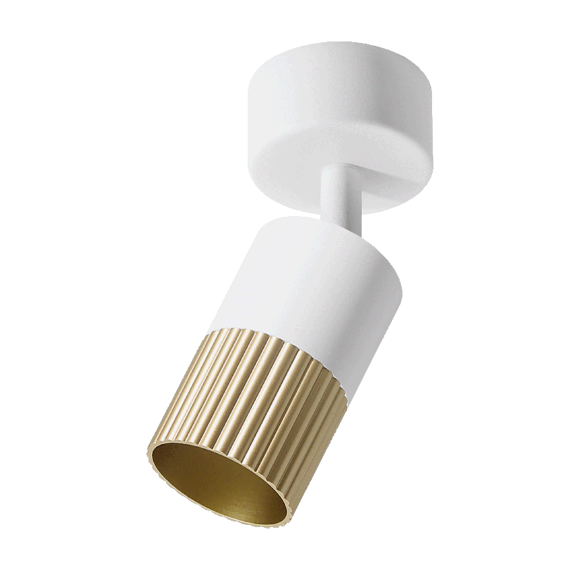 Накладной светильник WOLTA WSL-GU10/S18WG DUO под лампу GU10 Белый/золото  D55x170 WSL-GU10/S18WG