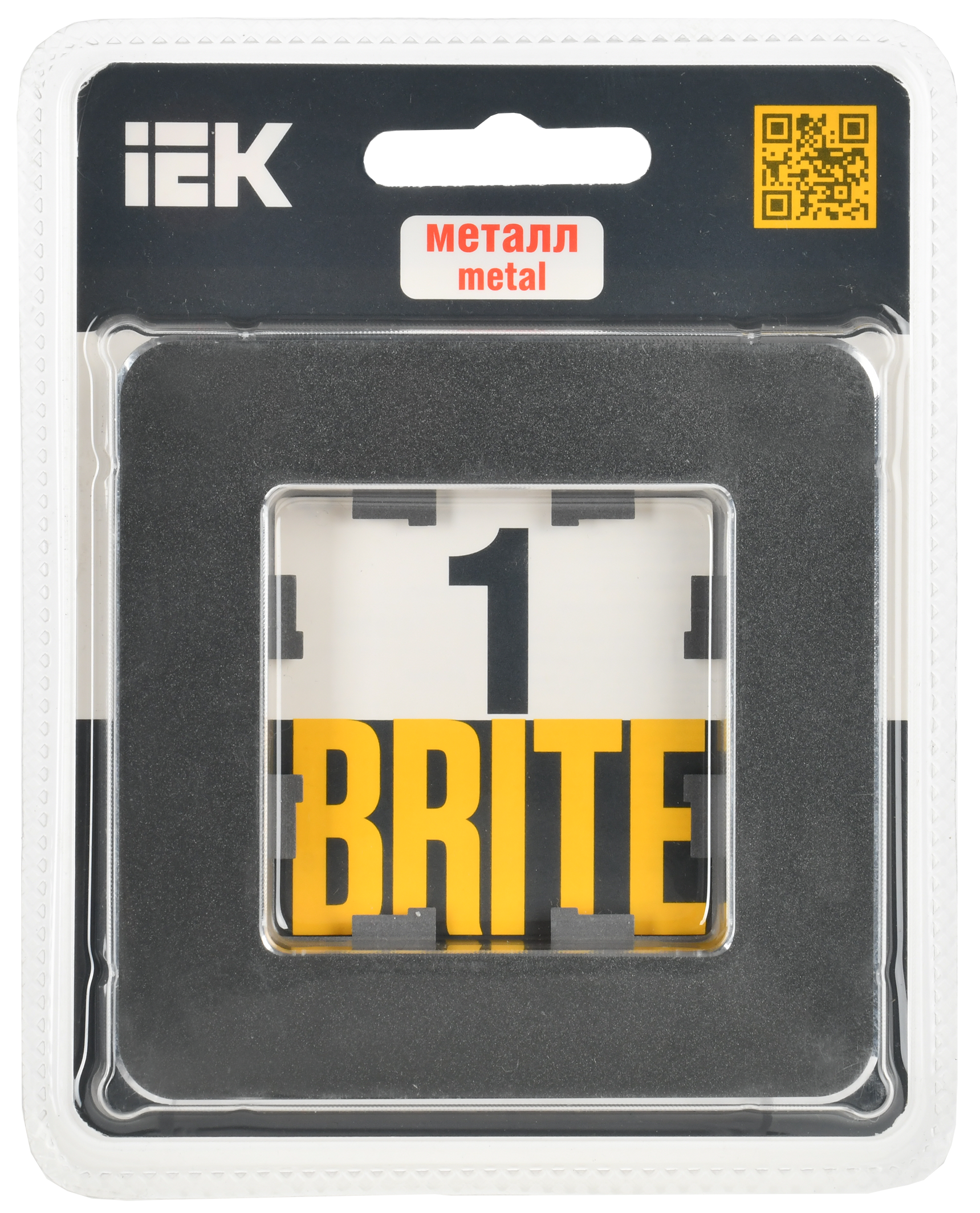 BRITE Рамка 1-местная РУ-1-1-Бр металл титан RE IEK - Фото 2