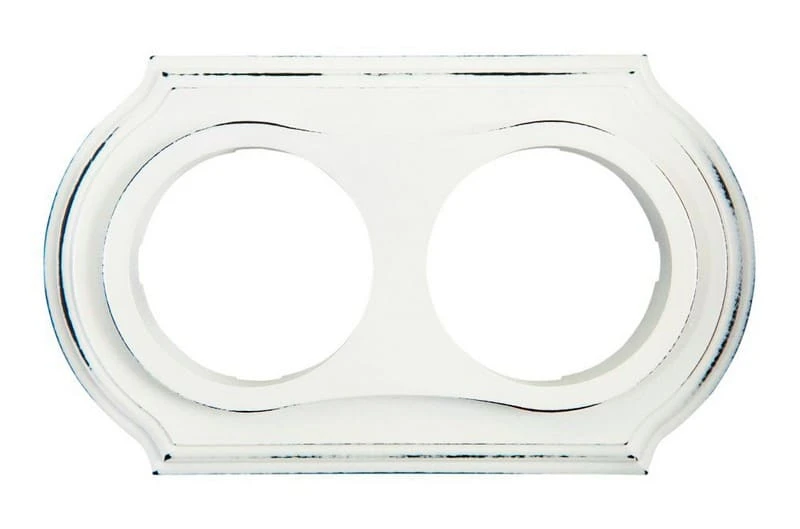 Рамка  двухместная "Элегант" , цвет - белый прованс, ТМ "МезонинЪ" GE70702-37 - Фото 2