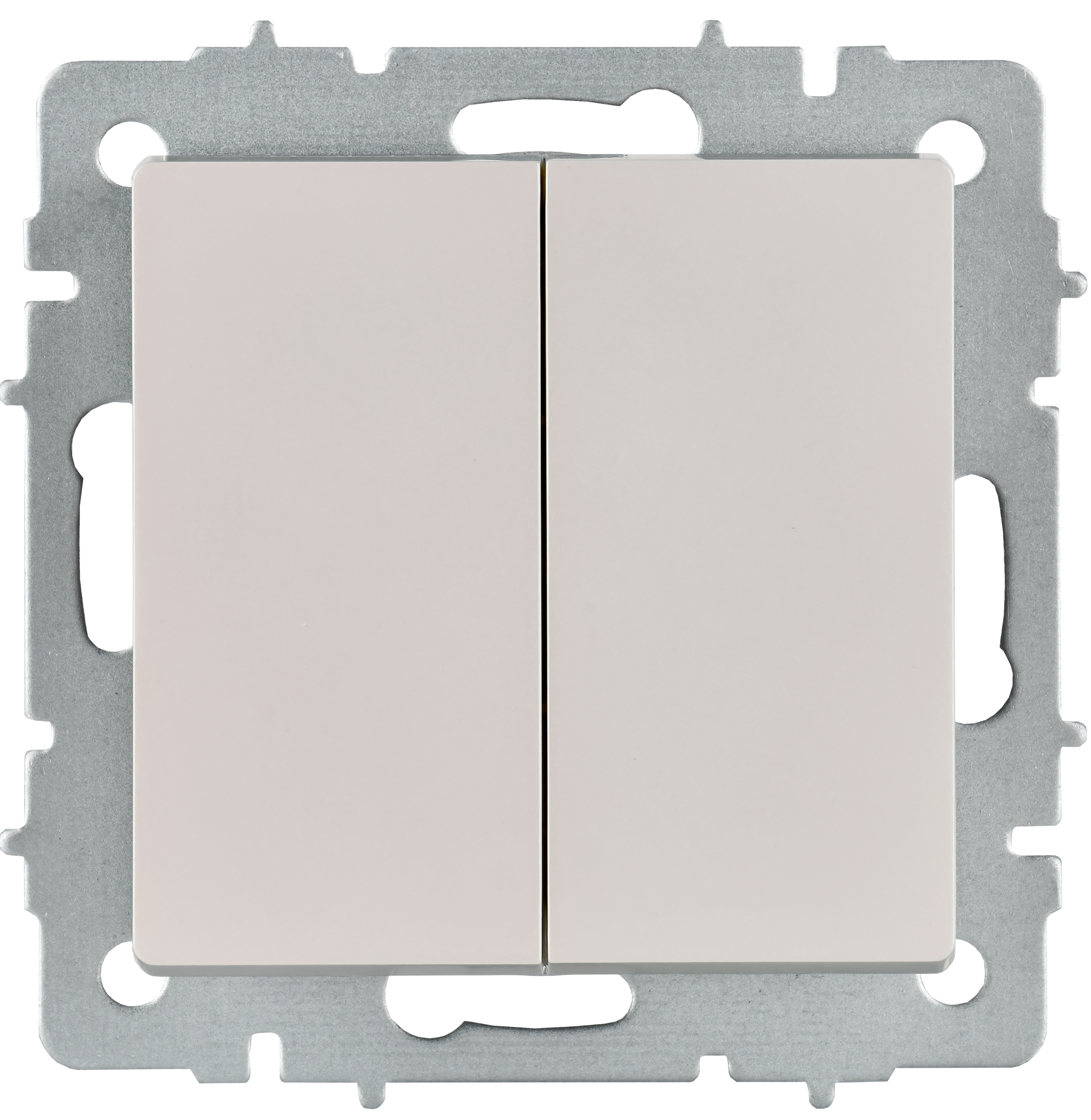 BRITE Выключатель 2-клавишный перекрестный 10А ВС10-2-3-БрЖ жемчуг IEK - Фото 3