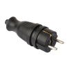 Вилка прямая каучуковая 230В 2P+PE 16A IP44 EKF PRO RPS-011-16-230-44-r