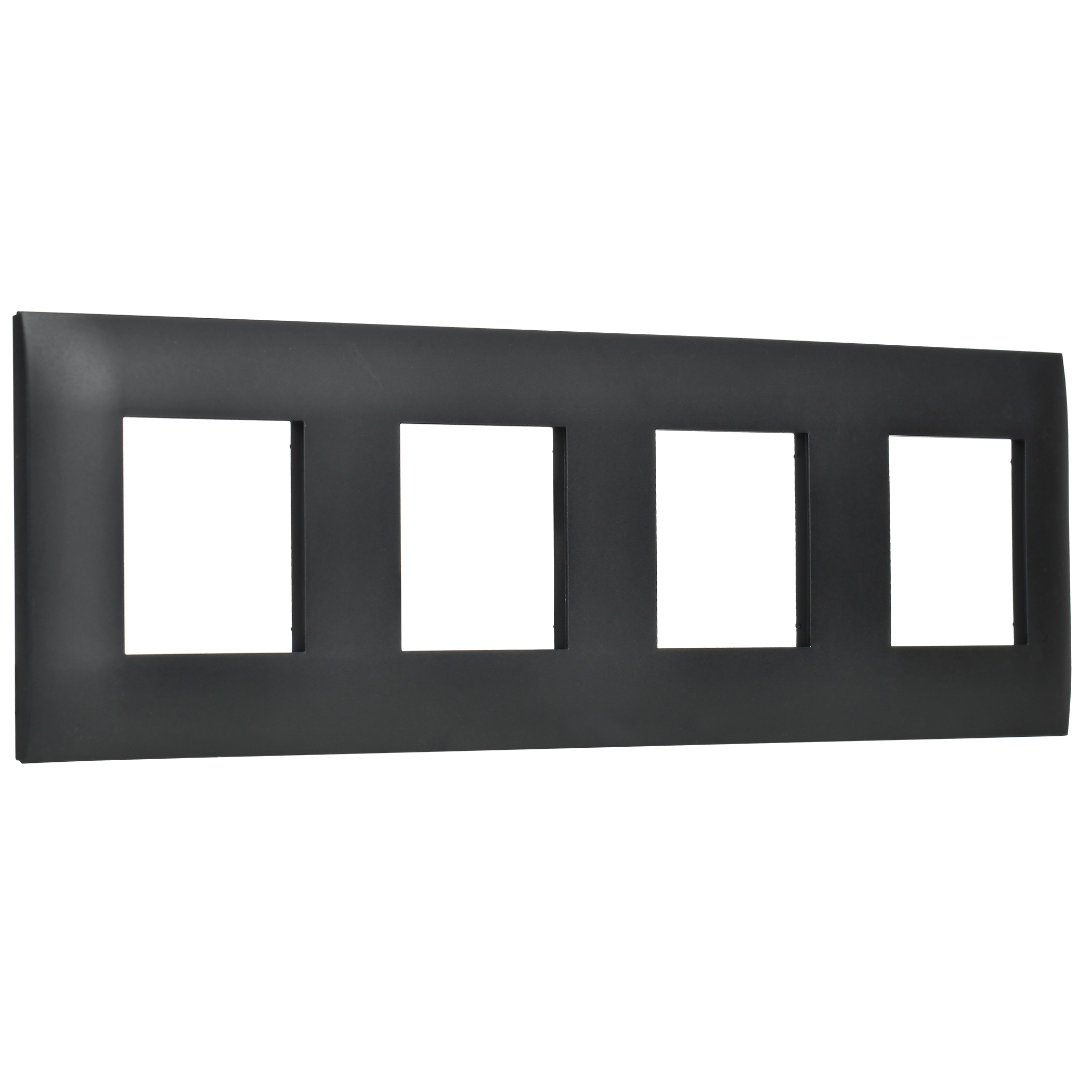 SKANDY Рамка 4-местная SK-F04Bl черный IEK - Фото 4