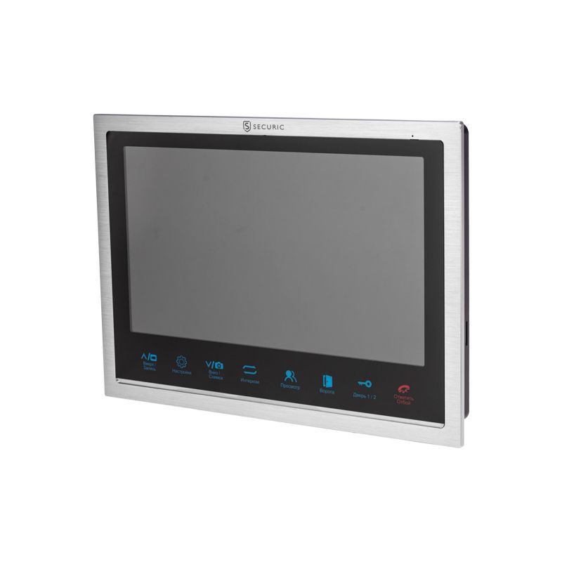 Цветной монитор видеодомофона 10,1" формата AHD(1080P), с сенсорным управлением, детектором движения, функцией фото- и видеозаписи (модель AC-439) 45-0439