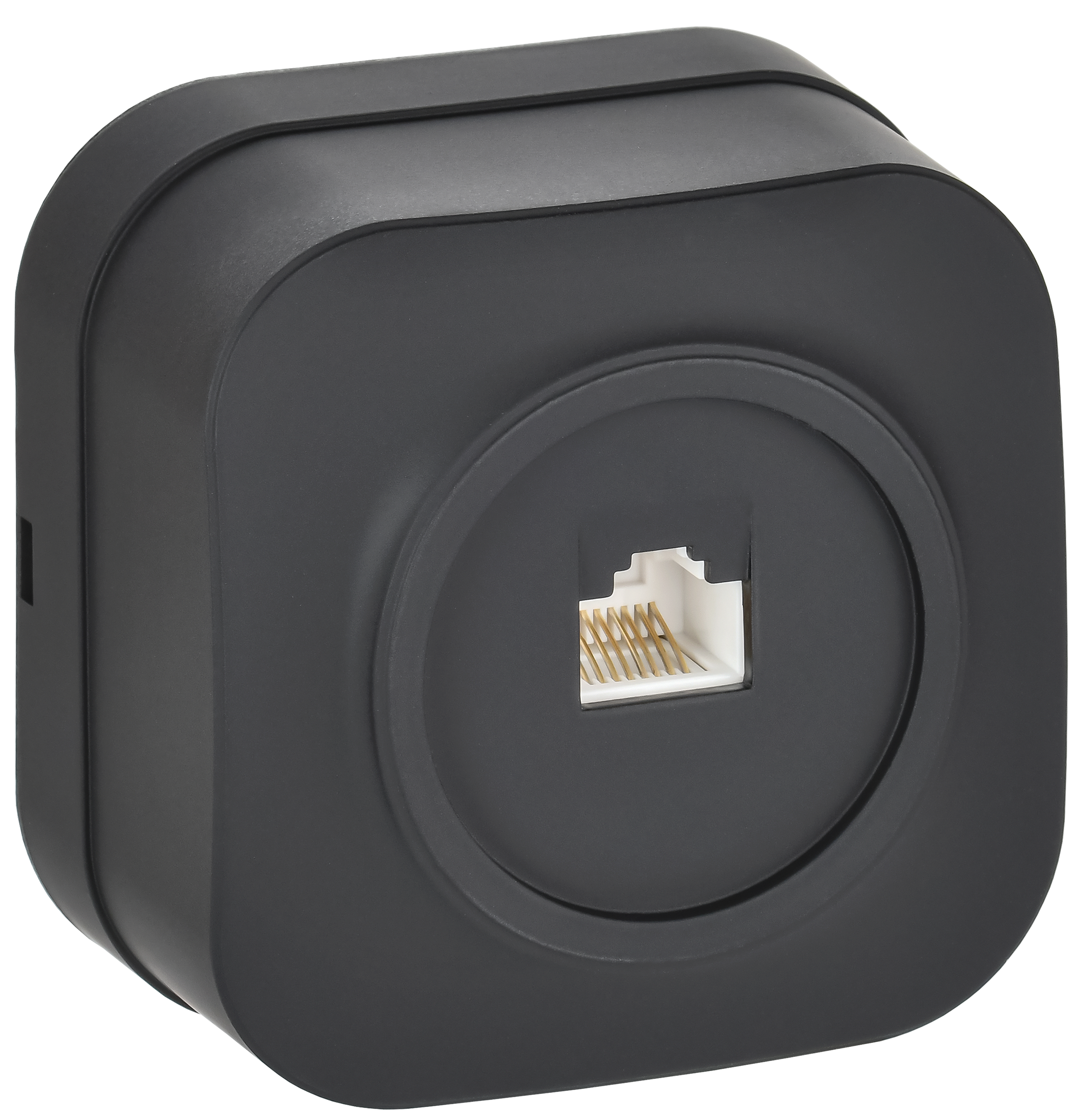 GLORY Розетка для открытой установки компьютерная RJ45 кат.5E РК10-ХЧм черный матовый IEK EKH10-K02M