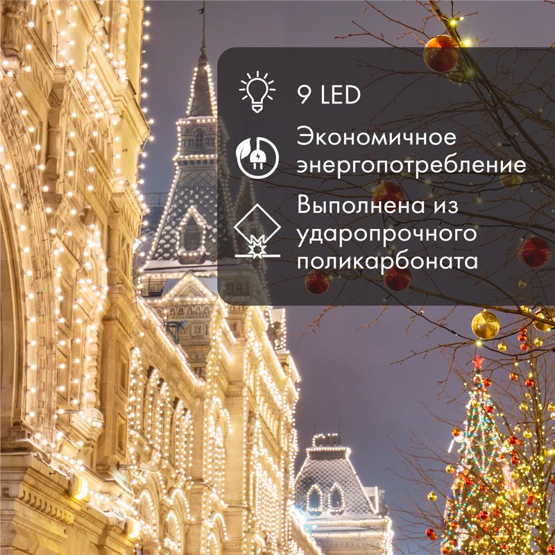 Лампа светодиодная, диаметр 50мм, E27, 9 LED, 3Вт, RGB, матовая колба, 230В NEON-NIGHT - Фото 2