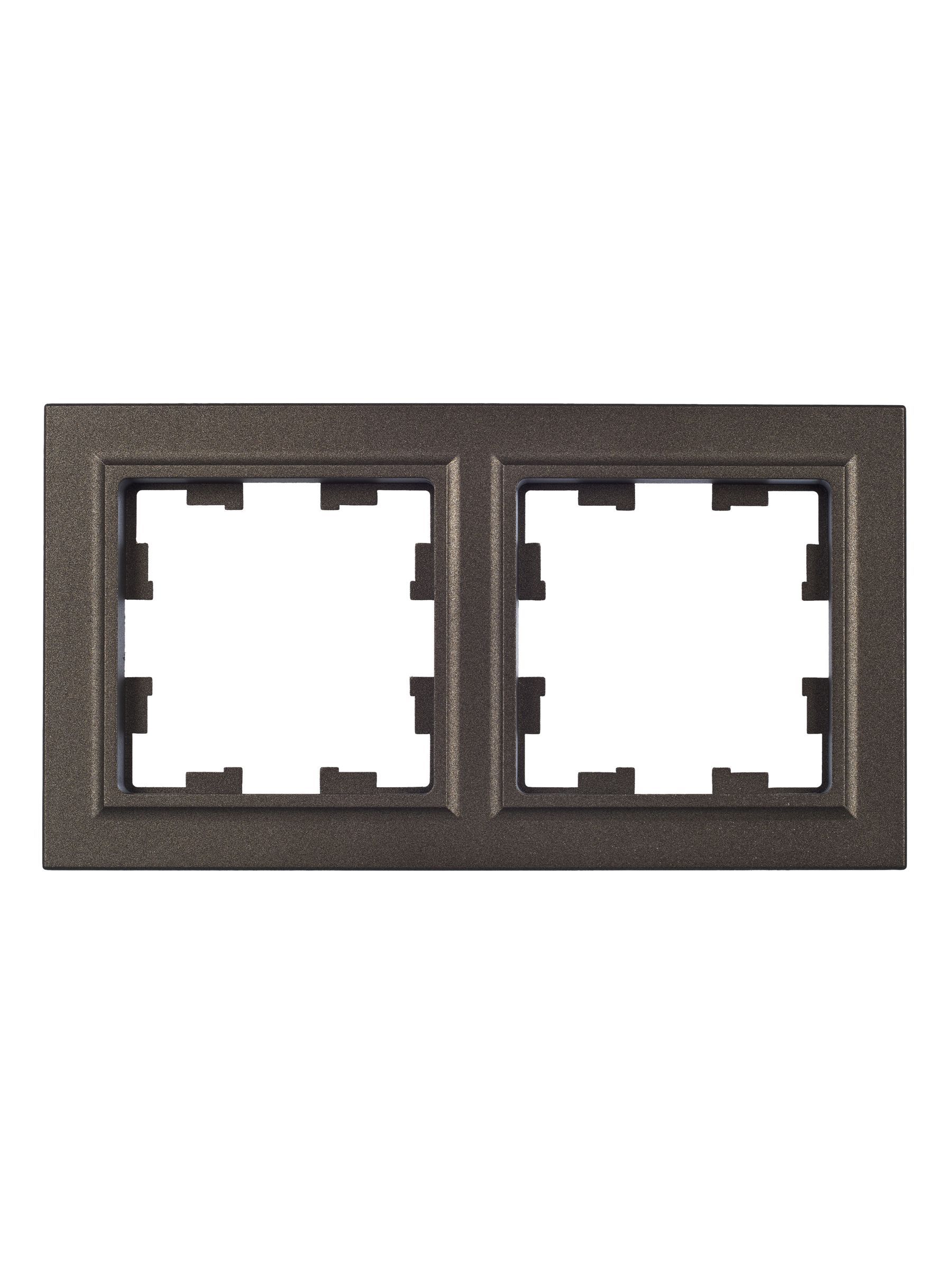 BRITE Рамка 2-местная РУ-2-БрТБ темная бронза IEK - Фото 5