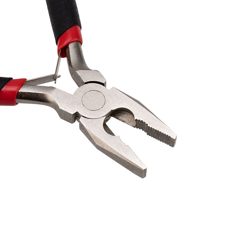 Плоскогубцы мини 120мм никелированные, авторазжим, обливные рукоятки REXANT - Фото 2