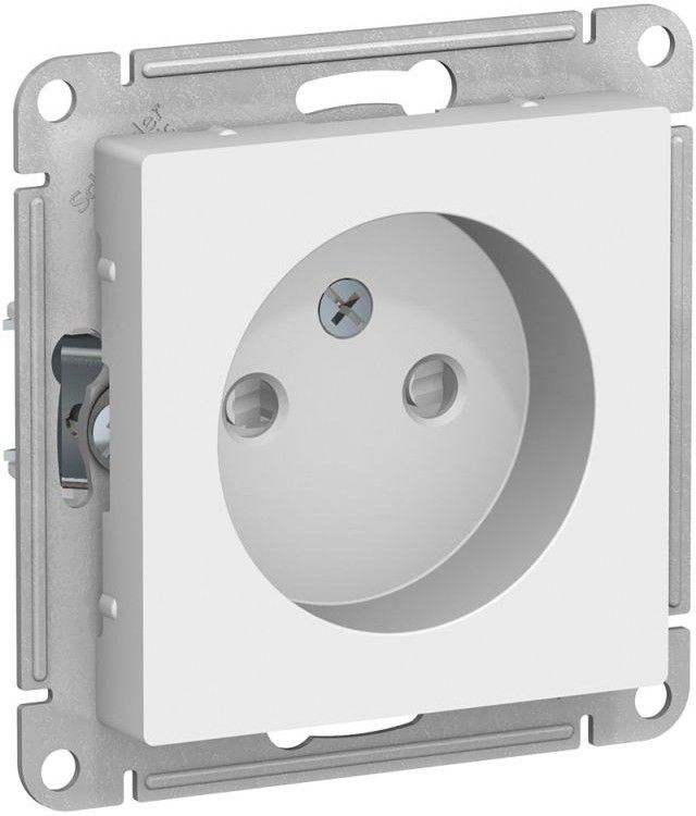 Розетка 1-м СП AtlasDesign 16А IP20 без заземл. защ. шторки механизм бел. SE ATN000149