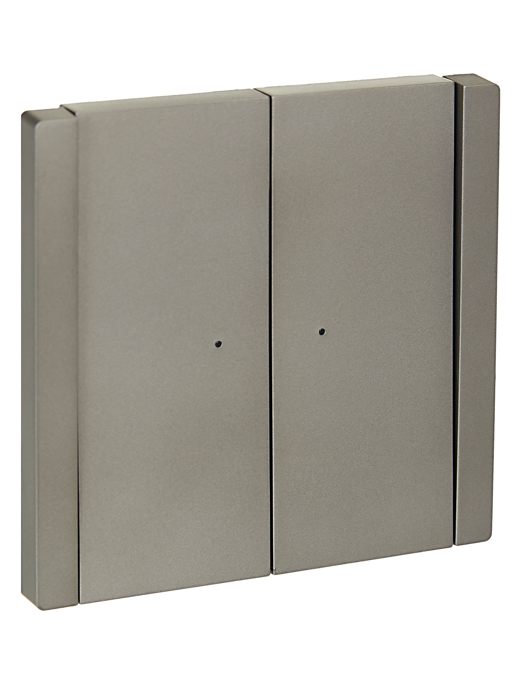 FORTE&PIANO Выключатель 2-клавишный проходной с индикацией 10А FP508 сталь IEK FP-V22-1-10-1-K46