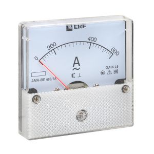 AMA-801 аналоговый на панель (80х80) круглый вырез 600А трансф. подкл. EKF ama-801-600