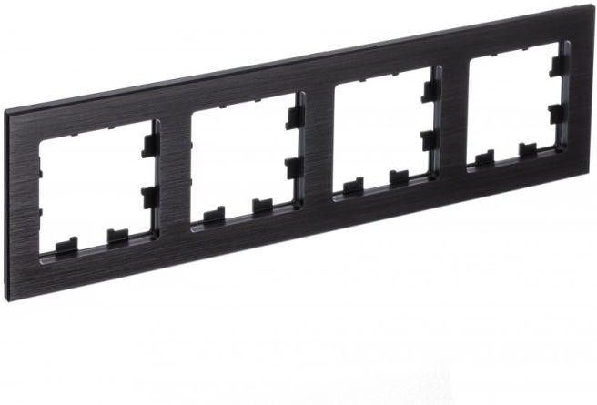 Рамка 4-м AtlasDesign Nature метал. оникс SE ATN312304