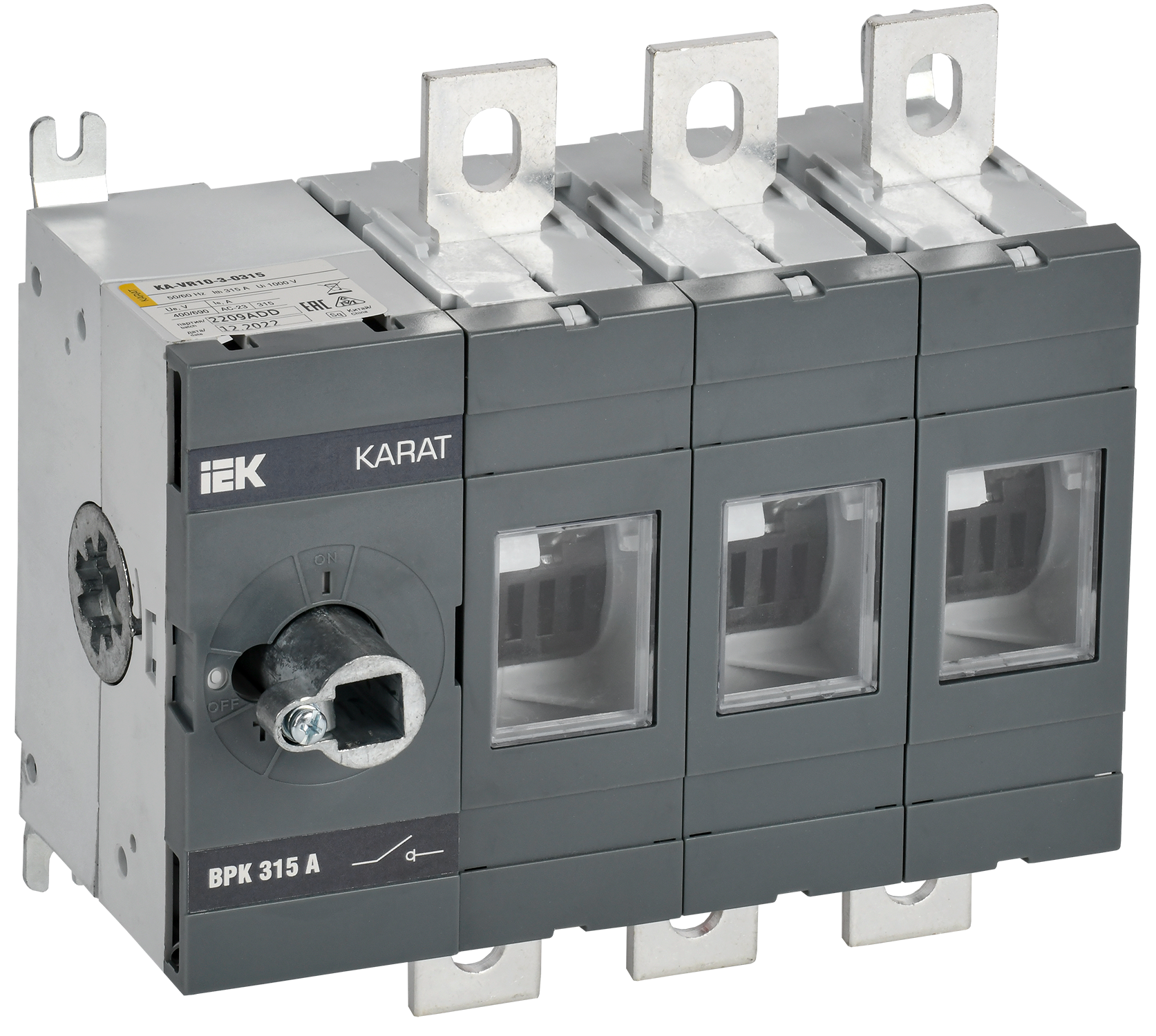 KARAT Выключатель-разъединитель ВРК без рукоятки управления 3P 315А IEK KA-VR10-3-0315