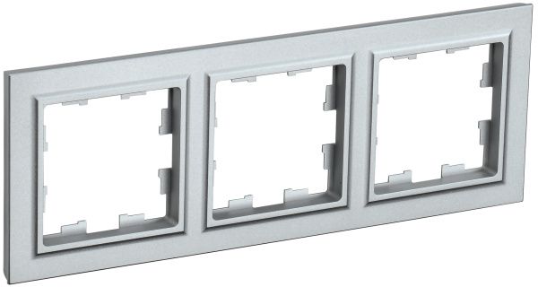 BRITE Рамка 3-местная РУ-3-БрА алюминий IEK BR-M32-K47