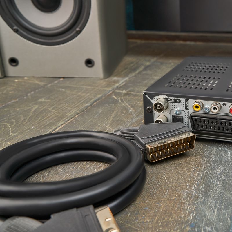 Шнур SCART - SCART (21pin) 1,5м, Gold REXANT - Фото 2