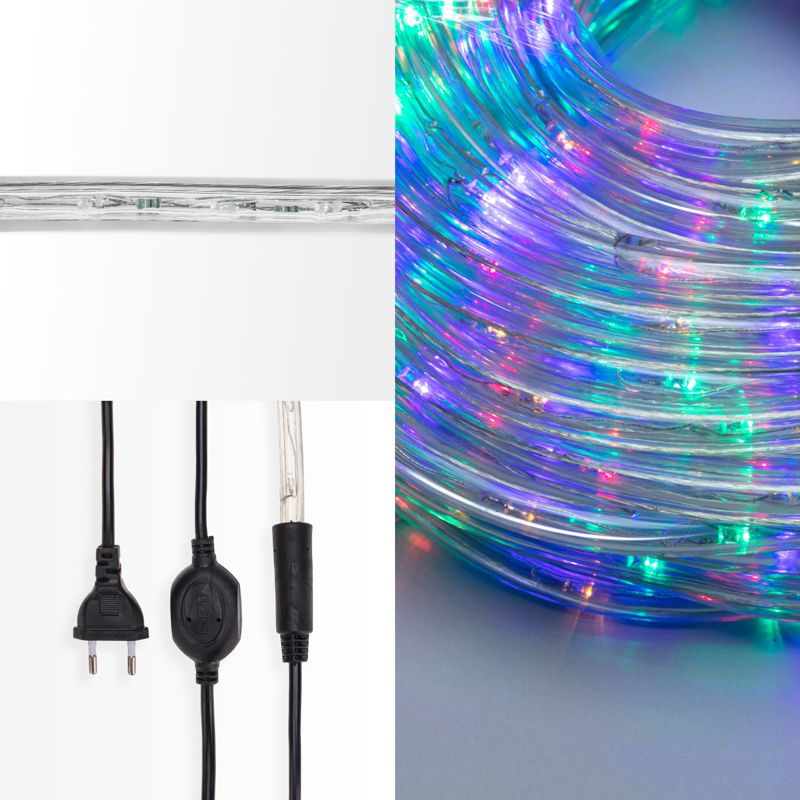 Дюралайт LED, фиксинг (2W), 24 LED/м, мультиколор (RYGB), 25 м - Фото 3