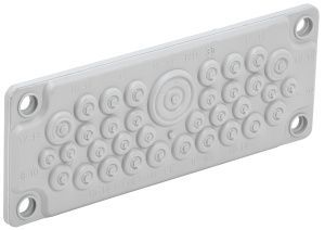 TITAN Ввод кабельный мембранный 35 отверстий d=7-32мм IP65 серый IEK TI-00D-MC-035-65