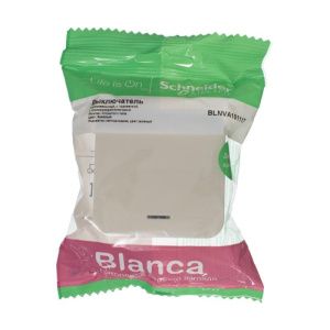 Выключатель 1-кл. ОП Blanca 10А IP20 (сх. 1) 250В с подсветкой с изолир. пластиной беж. SE BLNVA101117 520094