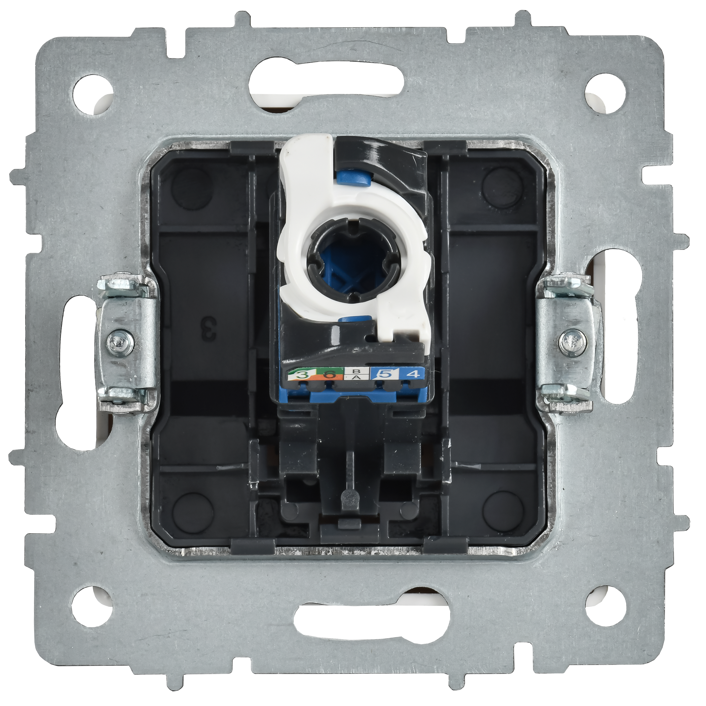 BRITE Розетка компьютерная RJ45 кат.6 РК11-БрАБ арктический белый IEK - Фото 5