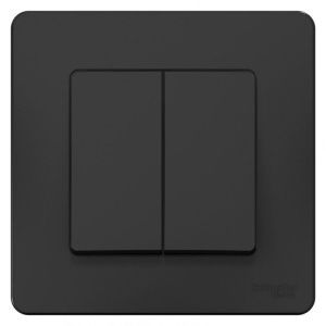 Переключатель проходной 2-кл. СП Blanca 10А IP20 (сх. 6+6) 250В антрацит SE BLNVS106606 1210376