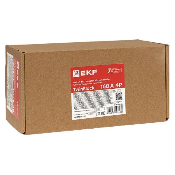 Рубильник 160A 4P без рукоятки управления TwinBlock EKF - Фото 7