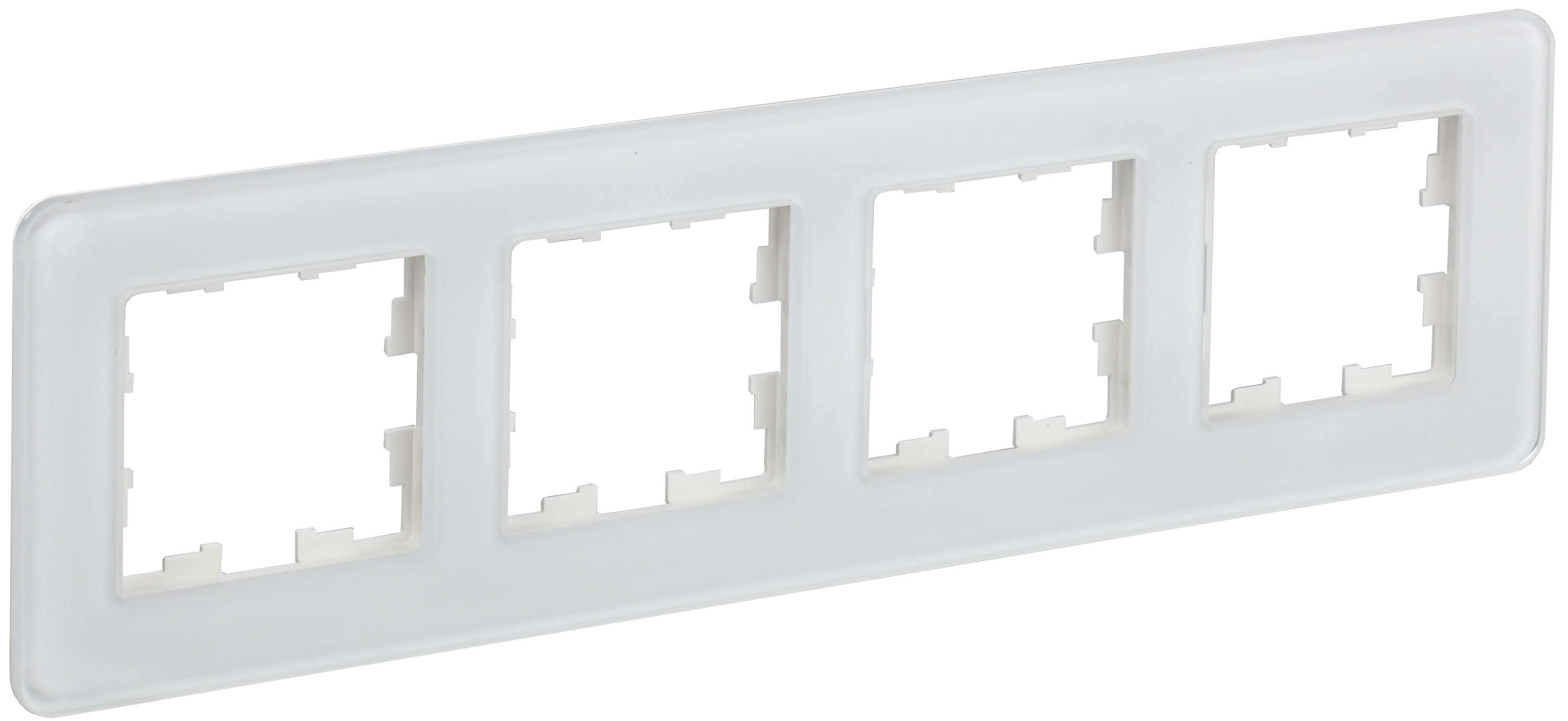 BRITE Рамка 4-местная РУ-4-2-Бр стекло белый RE IEK