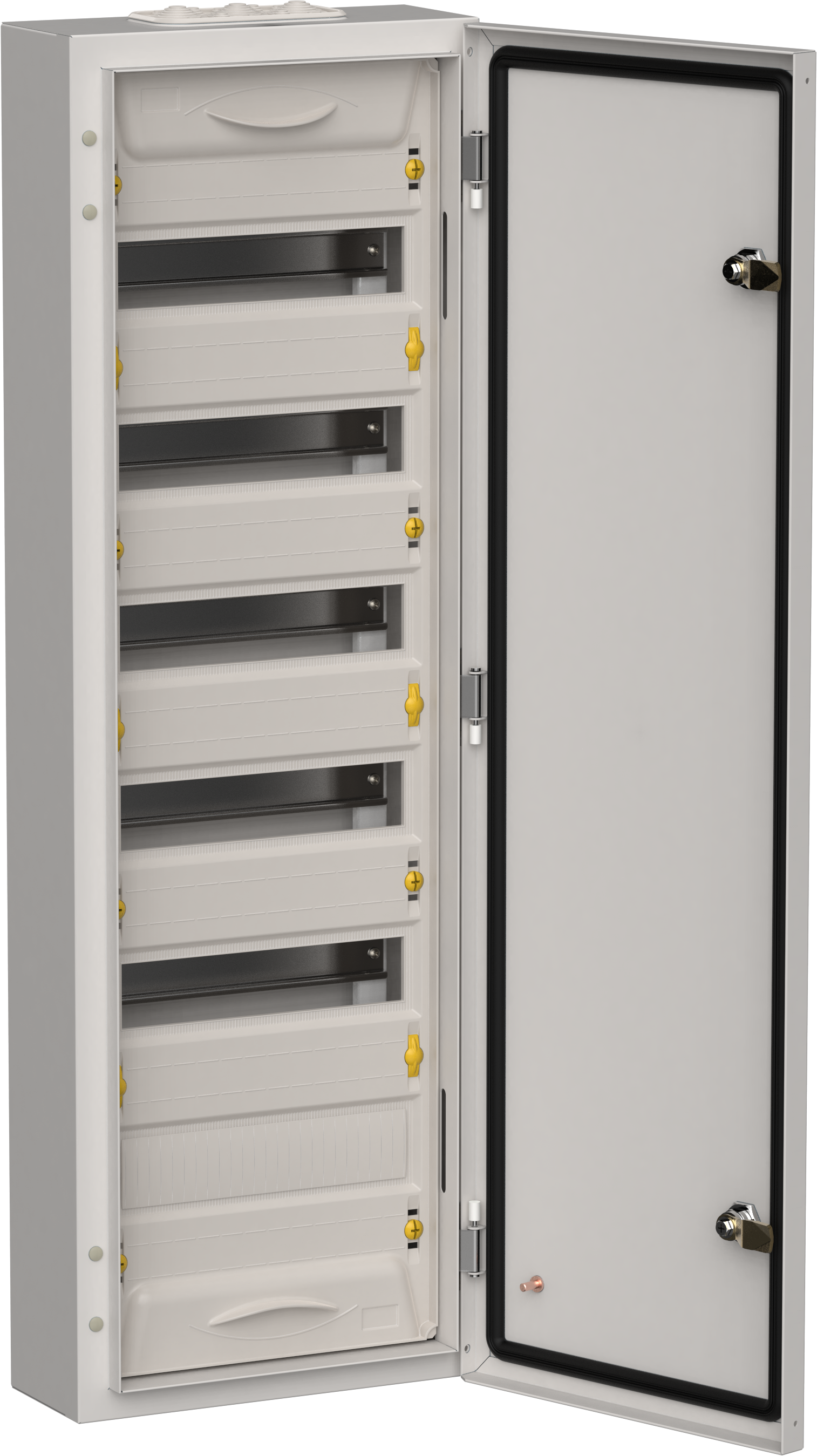 TITAN 5 Корпус металлический ЩРн-72 (1х72) 960х310х140мм IP54 серый (одна дверь) IEK TI5-50-N-072-54-7035