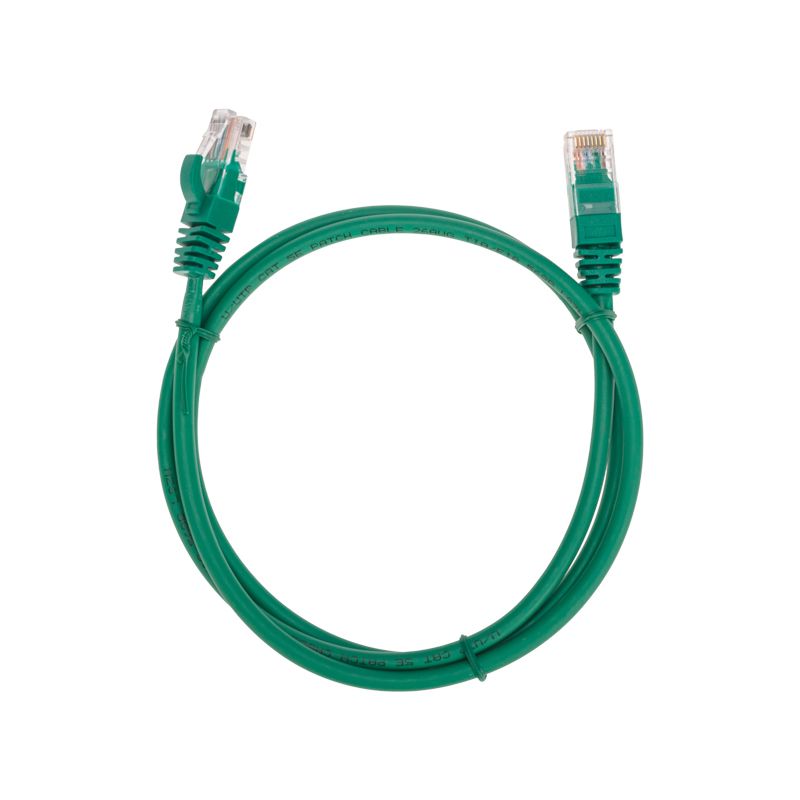 Патч-корд U/UTP, CAT 5e, RJ45-RJ45, 26AWG, LSZH, зеленый, 1м REXANT 02-0106-1