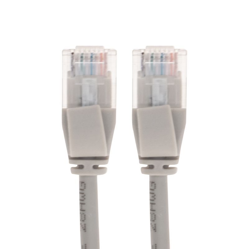 Патч-корд U/UTP, CAT 6A (10G), RJ45-RJ45, 28AWG, LSZH, серый, 2м REXANT - Фото 2