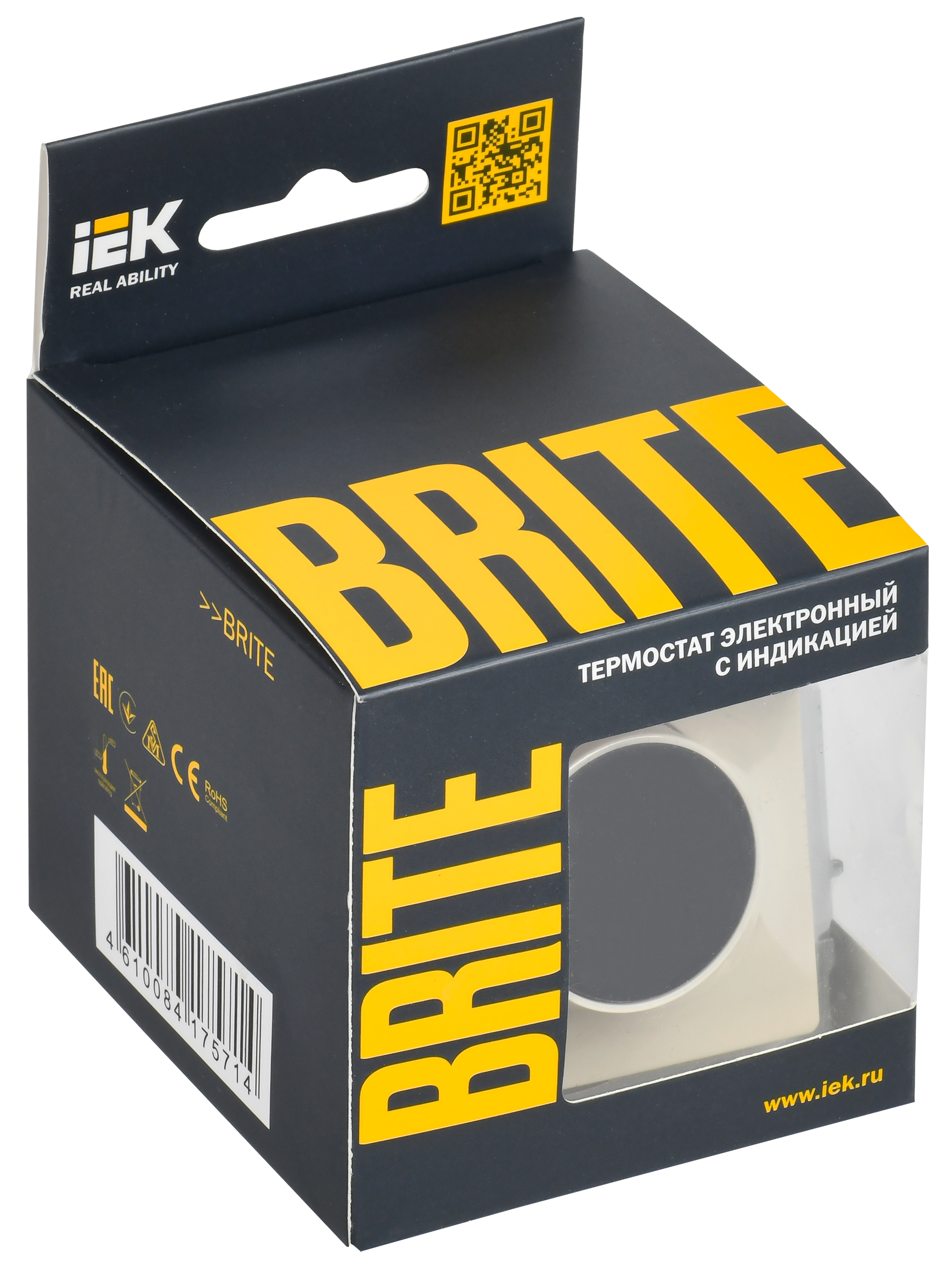 BRITE Термостат электронный с индикацией ТС10-1-БрКр бежевый IEK - Фото 2