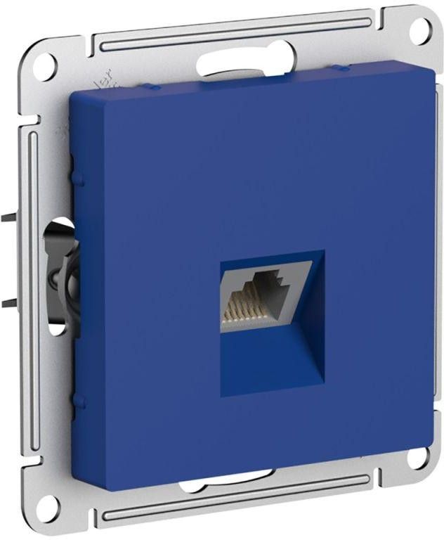 Розетка компьютерная AtlasDesign RJ45 кат.5E механизм аквамарин SE ATN001183