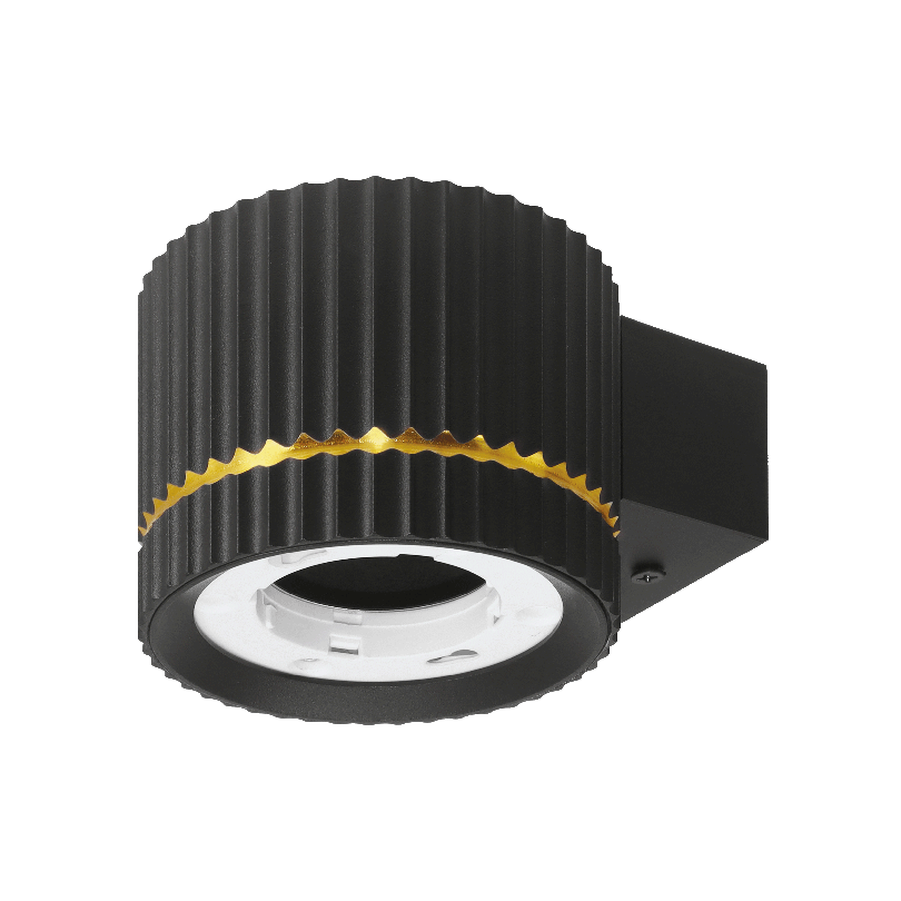 Настенный светильник WOLTA WSL-GX53/W18BG NIMB под лампу GX53 Чёрный/золото D85x70 WSL-GX53/W18BG