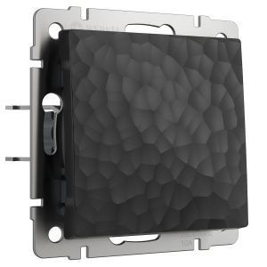 Выключатель одноклавишный (hammer черный) Werkel W1210008