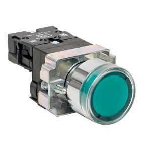 Кнопка BA31 с подсветкой 230В зеленая NO EKF xb2-bw31-230